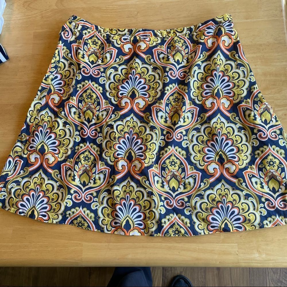J. Crew skirt size 10 Yellow blue and green